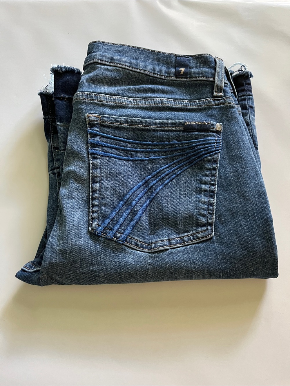 7 For All Mankind Tailorless Dojo High Rise Size 31 - Picture 3 of 16